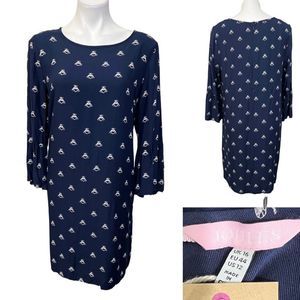 Joules Navy Blue Bee Print Shift Dress
